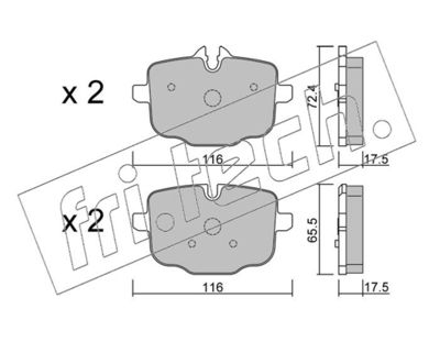 Комплект тормозных колодок, дисковый тормоз fri.tech. 939.0 для BMW iX