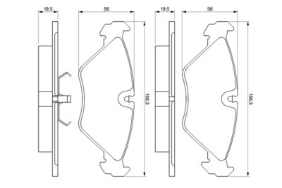 Brake Pad Set, disc brake 0 986 461 766