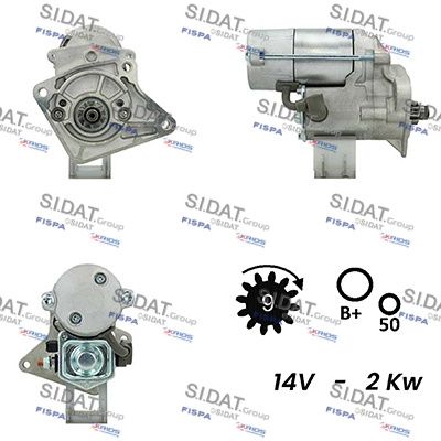 Стартер SIDAT S12DE0406A2 для MAZDA B-SERIE