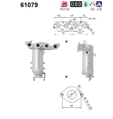 Катализатор AS 61079 для HYUNDAI i10