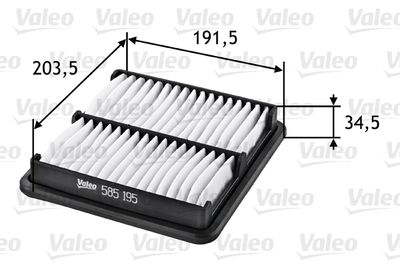 VALEO 585195 Воздушный фильтр  для CHEVROLET  (Шевроле Спарk)