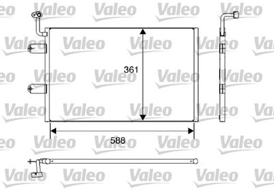 VALEO 817245 Радиатор кондиционера  для SEAT CORDOBA (Сеат Кордоба)