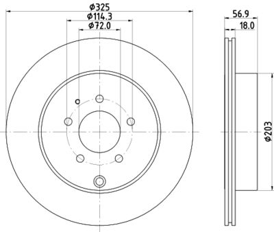 Тормозной диск HELLA 8DD 355 119-401 для MAZDA CX-7