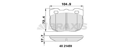 Комплект тормозных колодок, дисковый тормоз BRAXIS AA0305 для LAND ROVER DEFENDER