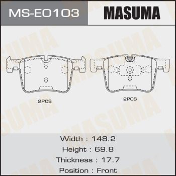 Комплект тормозных колодок MASUMA MS-E0103 для BMW X3