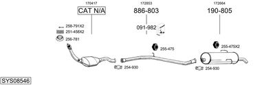 SISTEM DE ESAPAMENT BOSAL SYS08546