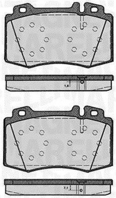 Комплект тормозных колодок, дисковый тормоз MAGNETI MARELLI 363916060585 для SAAB 9-7X