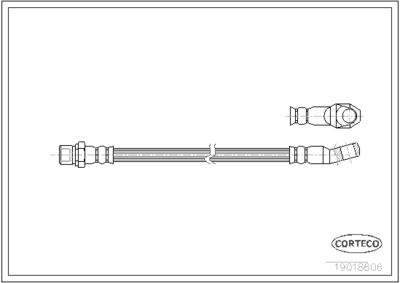 Тормозной шланг CORTECO 19018606 для FIAT 1100-1900