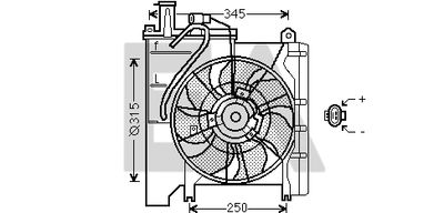 EACLIMA 33V71047 Вентилятор системы охлаждения двигателя  для PEUGEOT  (Пежо 108)