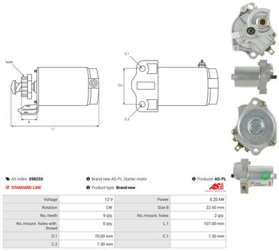 STARTER AS-PL S9825S 4