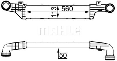 MAHLE CI 53 000S Интеркулер для MERCEDES-BENZ E-CLASS T-Model (S210) E 270 T CDI (210.216)