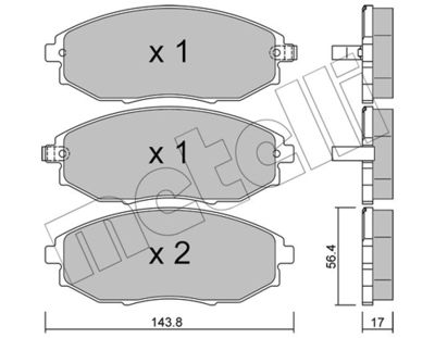 Комплект тормозных колодок, дисковый тормоз 22-0845-0