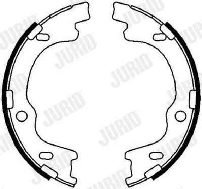 комплект спирачна челюст, ръчна спирачка JURID 362533J