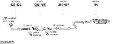 SISTEM DE ESAPAMENT BOSAL SYS08957