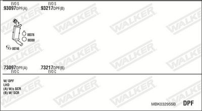 ABGASANLAGE WALKER MBK032955B
