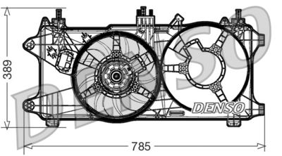 DENSO DER09084 Вентилятор системы охлаждения двигателя  для FIAT DOBLO (Фиат Добло)
