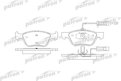 Комплект тормозных колодок, дисковый тормоз PATRON PBP1052 для FIAT BRAVO