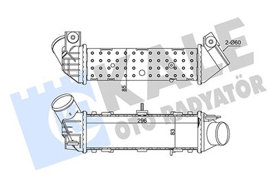 Интеркулер KALE OTO RADYATÖR 344755 для VW CADDY