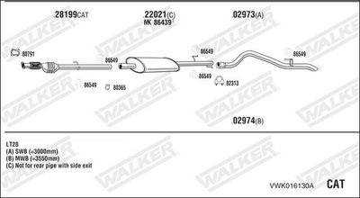 SISTEM DE ESAPAMENT WALKER VWK016130A