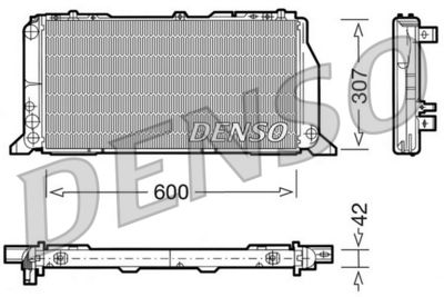 Радиатор, охлаждение двигателя DENSO DRM02013 для AUDI 90
