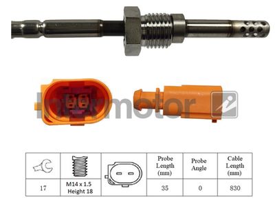 Sensor, exhaust gas temperature Intermotor 27080