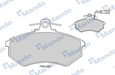 Комплект тормозных колодок, дисковый тормоз MANDO MBF015091 для CHERY V5
