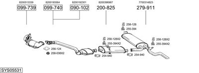 Układ wydechowy BOSAL SYS05531