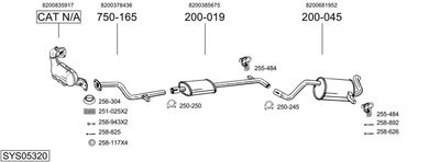 Układ wydechowy BOSAL SYS05320