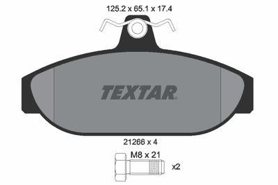 Комплект тормозных колодок, дисковый тормоз TEXTAR 2126601 для VOLVO 780