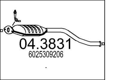 MTS 04.3831 Катализатор  для RENAULT ESPACE III (JE0_) 3.0 V6 24V (JE0G, JE0R)