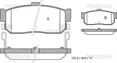 Комплект тормозных колодок, дисковый тормоз TRISCAN 8110 14018 для NISSAN 100NX