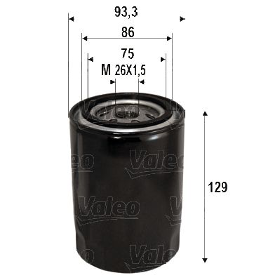 VALEO 586076 Масляний фільтр для ISUZU (Исузу)