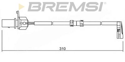 Сигнализатор, износ тормозных колодок BREMSI WI0727 для AUDI A8