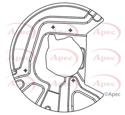 Splash Panel, brake disc APEC ASG1071