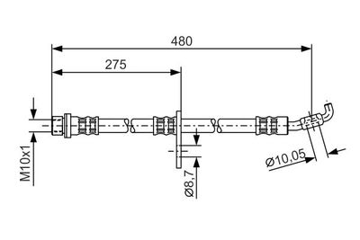 Тормозной шланг BOSCH 1 987 476 757 для TOYOTA RAV 4