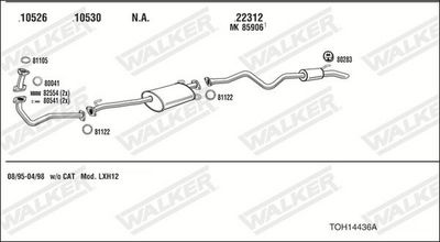 SISTEM DE ESAPAMENT WALKER TOH14436A