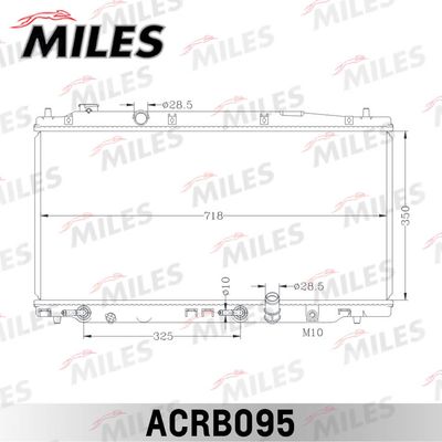 Радиатор, охлаждение двигателя MILES ACRB095 для HONDA JAZZ