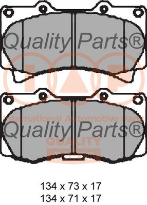 IAP QUALITY PARTS 704-00064 Тормозные колодки и сигнализаторы  для HUMMER (Хаммер)