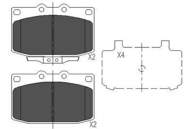 Комплект тормозных колодок, дисковый тормоз KAVO PARTS KBP-4518 для MAZDA RX-7