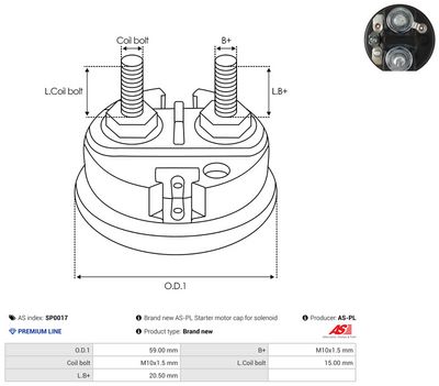 CAPAC RELEU DEMAROR AS-PL SP0017 1