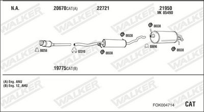 SISTEM DE ESAPAMENT WALKER FOK004714