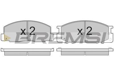 Brake pad set, disc brake