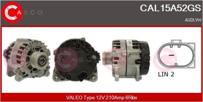 Генератор CASCO CAL15A52GS для AUDI Q7