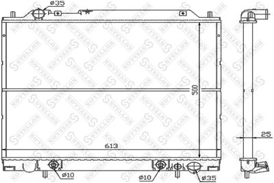 Радиатор, охлаждение двигателя STELLOX 10-25955-SX для MITSUBISHI L400