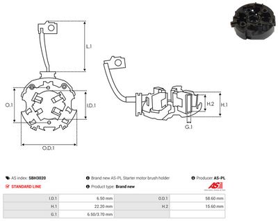 Vorschau Halter, Kohlebürsten Ansicht 2