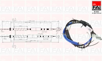 Тросик, cтояночный тормоз FAI AutoParts FBC0068 для FORD TOURNEO