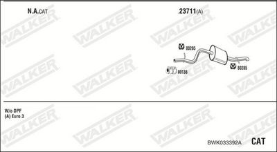 Изпускателна система WALKER BWK033392A