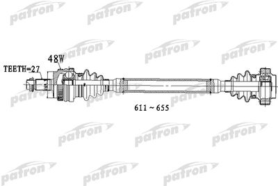 PATRON PDS0308 Сальник півосі 