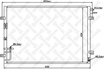 Конденсатор, кондиционер STELLOX 10-45365-SX для KIA SORENTO