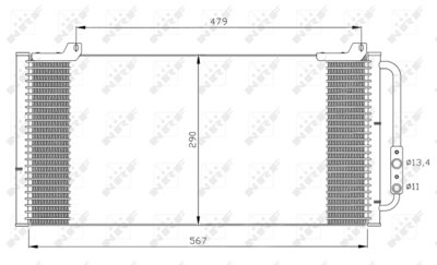 Конденсатор, кондиционер WILMINK GROUP WG2160856 для ROVER 200